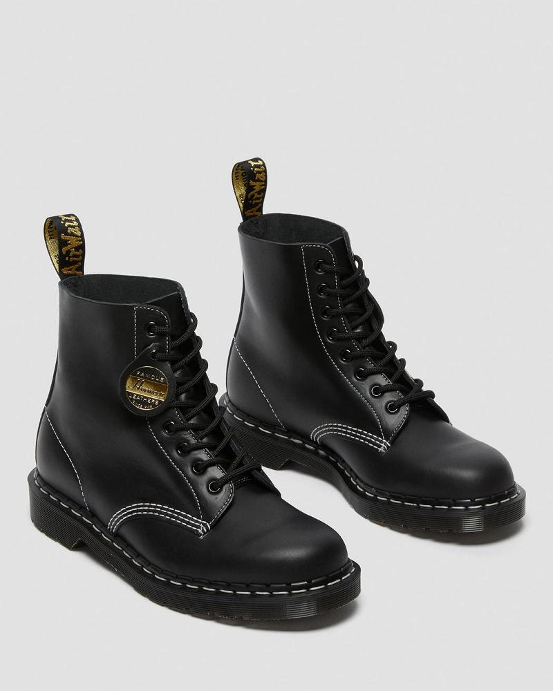 Dr Martens 1460 Pascal Made in England Cavalier Læder Snørestøvler Dame Sort | DK 187ILH